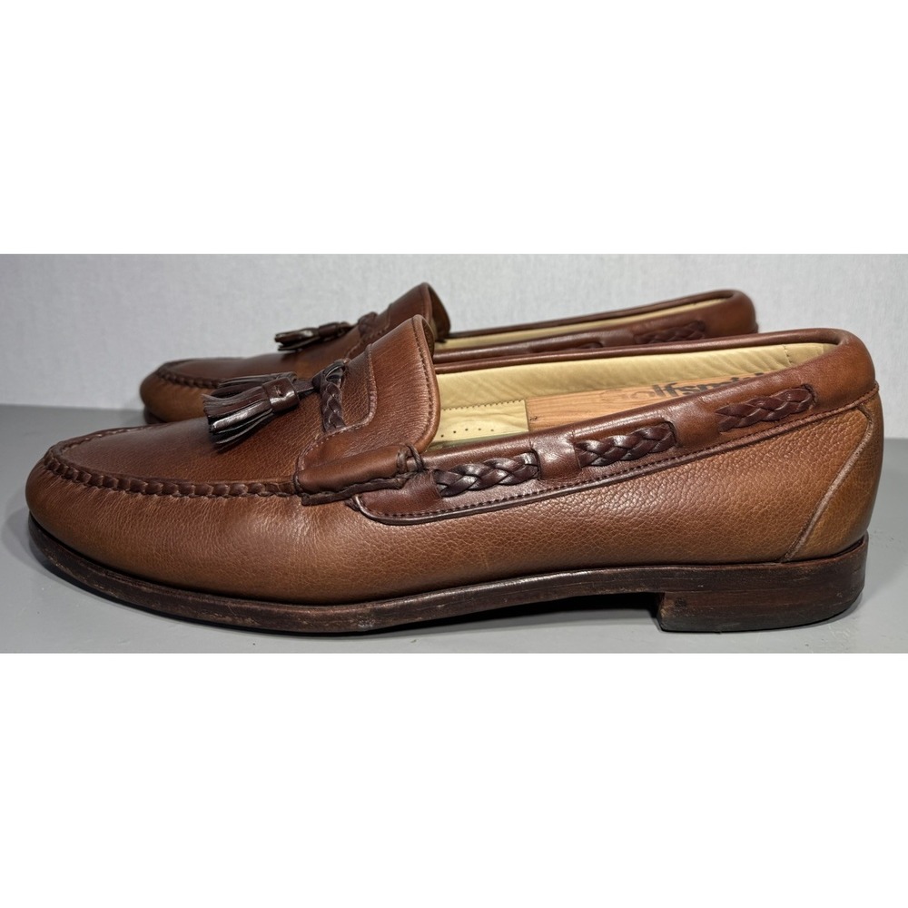 Allen Edmonds Tassel Loafers Carthage Size 11.5B Mens Brown Leather USA - Picture 6 of 11